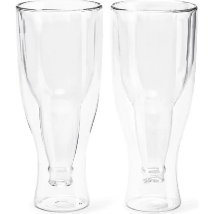biergläser Schwerkraft 250 ml 18x7,5 cm Glas 2 Stück