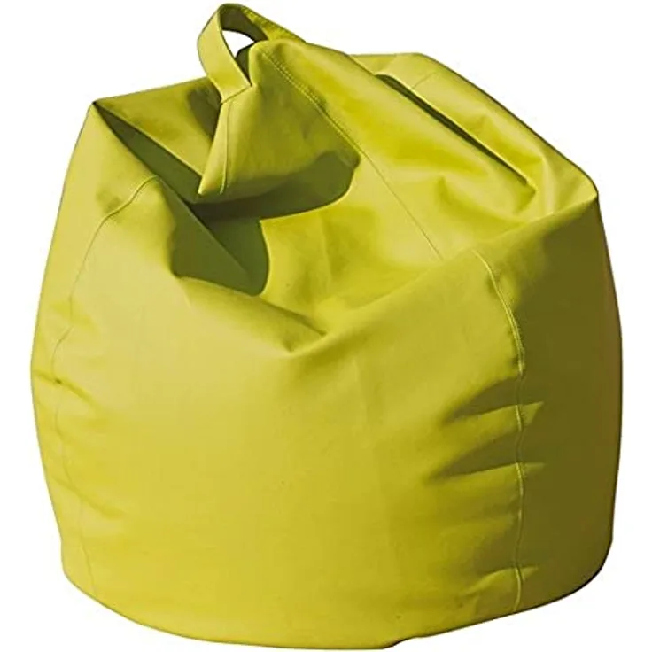 Dmora Eleganter Sitzsack, gelbe Farbe, Maße 80 x 120 x 80 cm