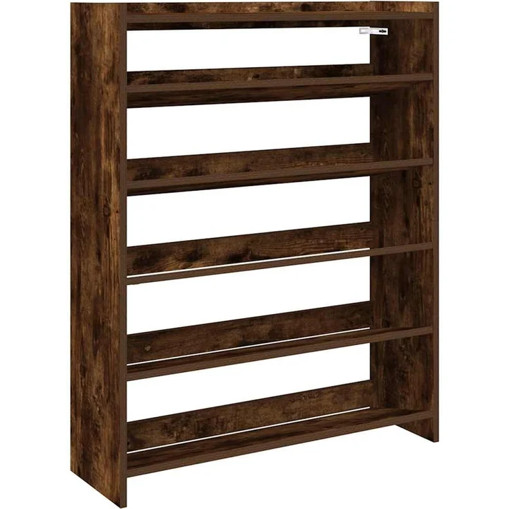 vidaXL Schuhregal Räuchereiche 80x25x100 cm Holzwerkstoff 859900 – Bild 1