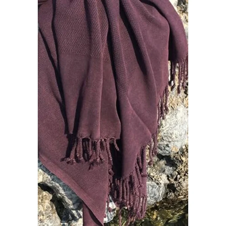 Mijolnir 'Taslanmis - Damson' Fouta (Strandtuch), Pflaume, 90 x 175 cm – Bild 1