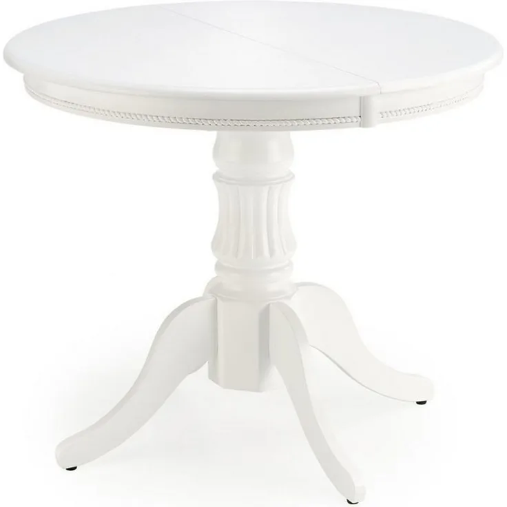 designimpex Esstisch Esstisch HAW-111 rund ausziehbar Weiß Massiv Tisch Echtholz Esszimmer, Esstisch, Esszimmertisch, Küche, Tisch, Couchtisch, Wohnzimmertisch