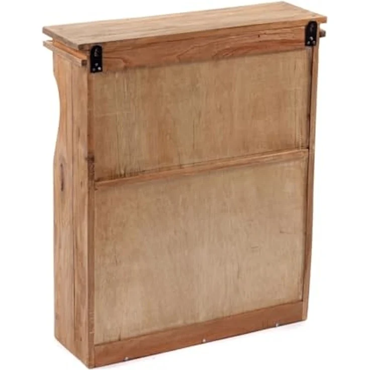 DESIGN DELIGHTS Wandregal WANDSCHRANK "RIBERA", mit Glastüren, 73 cm, Holz Wandregal – Bild 6