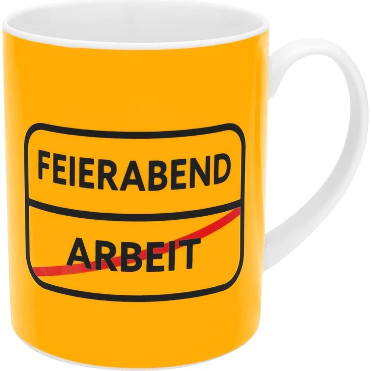 GRUSS & CO XL-Tasse mit Motivdruck "Feierabend" | große Kaffeetasse, Porzellan, 60 cl, Becher mit Spruch | lustiges Geschenk, Männergeschenk | 48924 – Bild 1