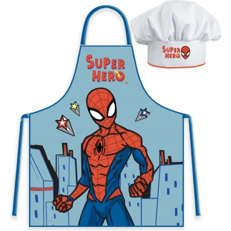 Spiderman Kochschürze Spiderman Kinder Küchenset Schürze und Mütze