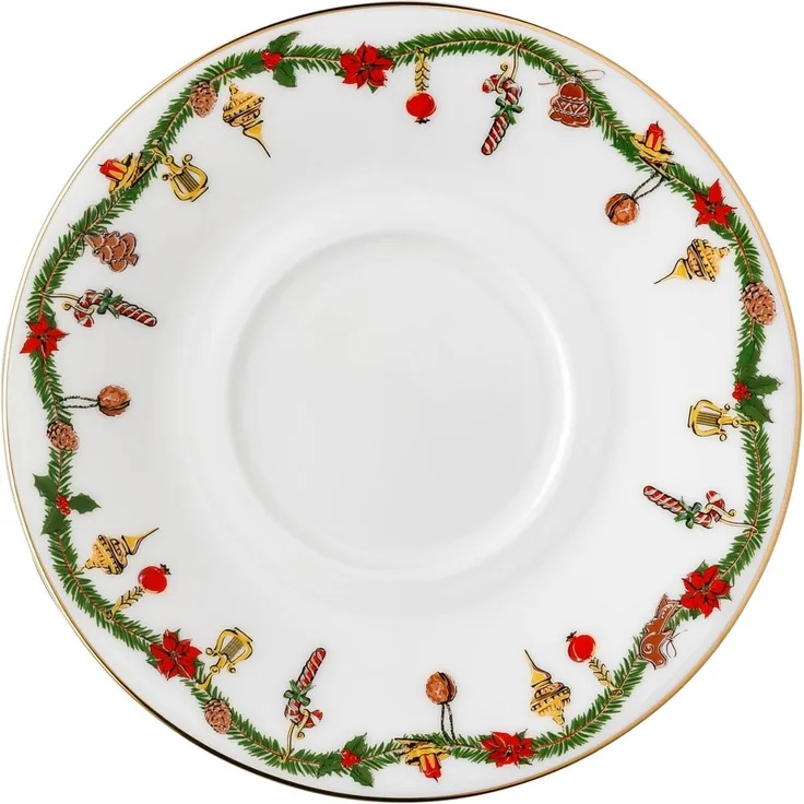 Kombi-Untertasse Nora Christmas Hutschenreuther Kaffeetasse, Spülmaschinengeeignet