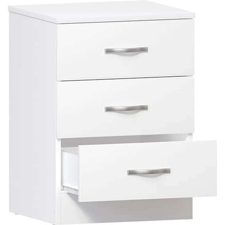 Vida Designs weiße Kommode Metallgriffen und Laufschienen, einzigartige Anti-Biege-Schublade, Schlafzimmer-Möbel von Riano, Hartfaserplatte, 3 Drawer, Weiß – Bild 9