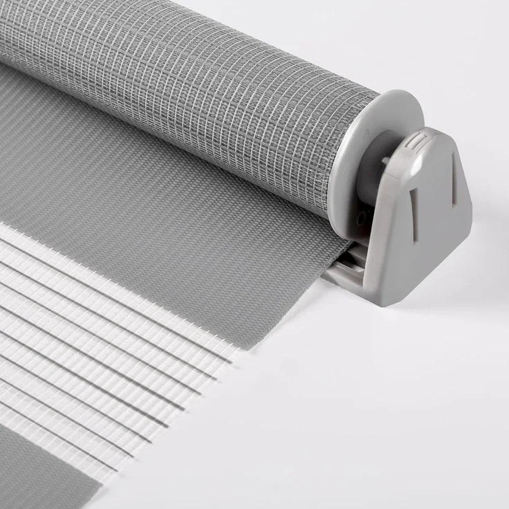 Doppelrollo Klemmfix ohne Bohren 85x210 cm Grau Duo Rollo Klemmrollo Sonnenschutzrollo Fensterrollo für Fenster & Türen Zebrarollo Seitenzugrollo – Bild 3