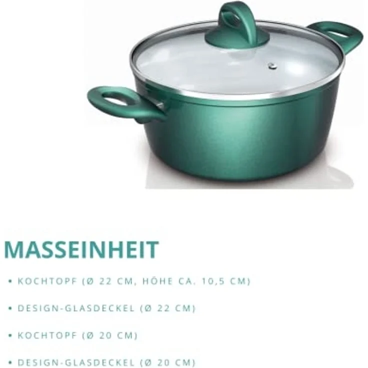 Genius Kochtopf Cerafit Fusion Topf 20cm, Edelstahl 18/0, Antihaftbeschichtung, induktionsgeeignet, spühlmaschinengeeignet – Bild 6