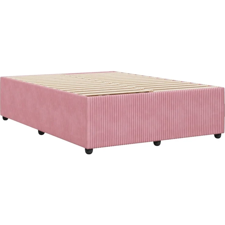 vidaXL Bettgestell Rosa 160x200 cm Samt 3285023 – Bild 6