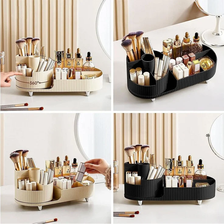 TUWENA Make-Up Organizer Kosmetik Make Up Organizer 360°Drehbarer Pinsel Organizer – Bild 4