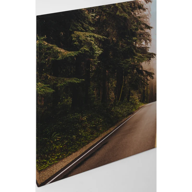 Leinwandbild Straße Wald Grün braun 90x60 DD120309 Keilrahmen Wandbild Leinwand – Bild 2
