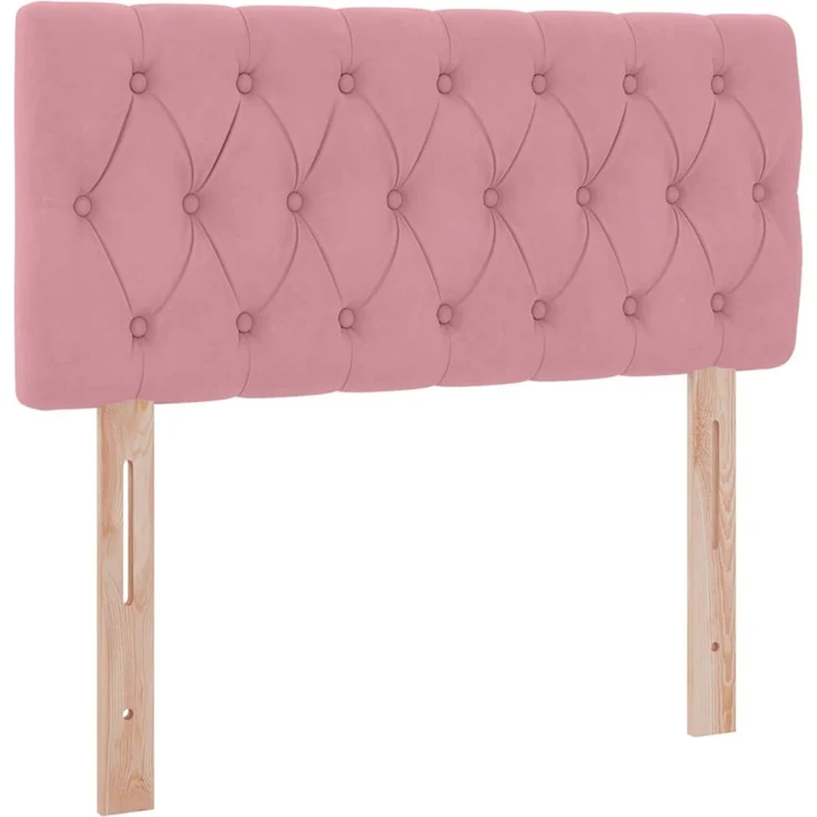 vidaXL LED-Speicherbett mit Matratze Rosa 90 x 190 cm Samt 3371426 – Bild 10