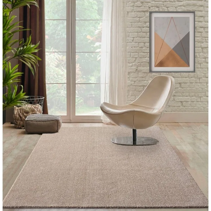 merinos Hochflor-Teppich Forest 340, rechteckig, Höhe: 25 mm, Shaggy, uni meliert, sehr dicht und weich, Wohnzimmer