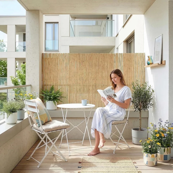 Schilfzaun Abbateggio 100x300 cm [casa. pro] – Bild 6