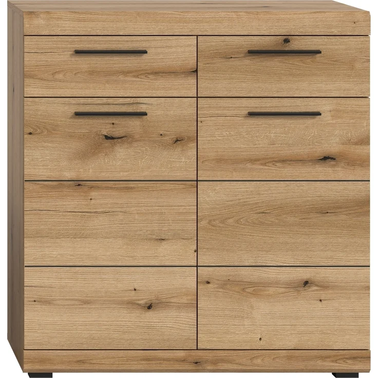 Schuhkommode >Scout< 2 Schübe, 2 Türen, in Evoke Eiche Dekor - 90x96x37cm (BxHxT) – Bild 2