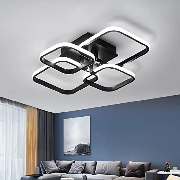 Comely LED DecKenleuchte 60W DecKenlampe, Wohnzimmerlampe LED Modern | Küchenlampe Lampe LED für Küche Büro Schlafzimmer Wohnzimmer Esszimmer – Bild 1
