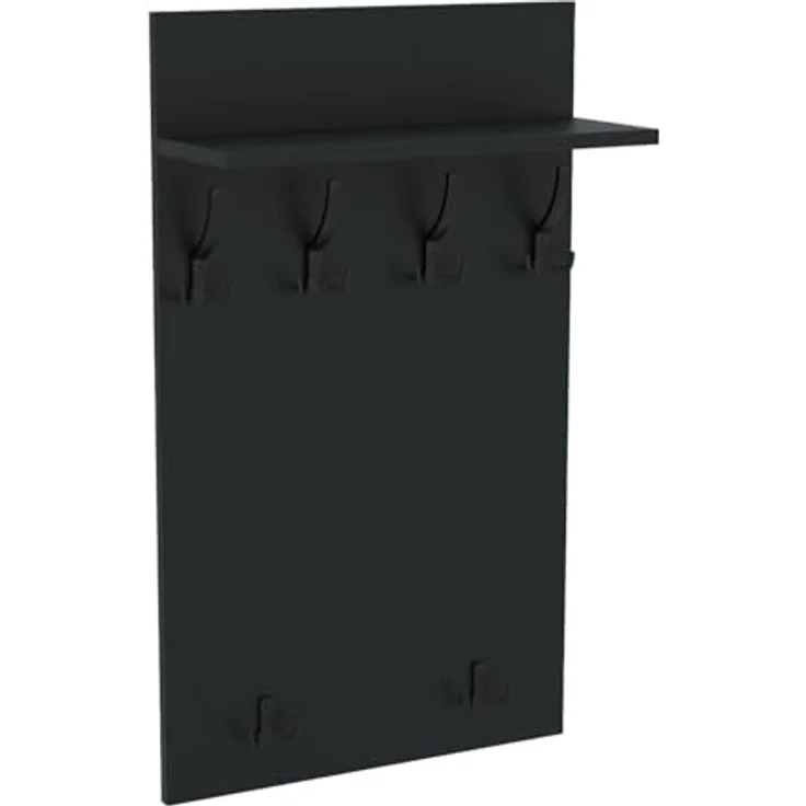 AKKE Garderobenhalter, MAXI Große Garderobe Schwarze Haken 2mm PVC Kantenumleimung – Bild 2