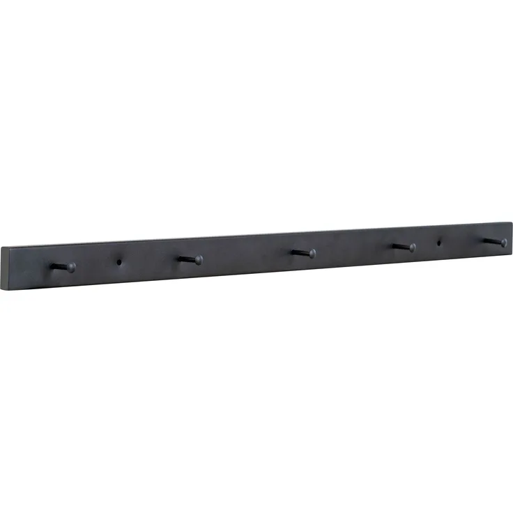 Garderobenhaken >Vita< in Schwarz, Stahl - 4x4x70cm (BxHxT)