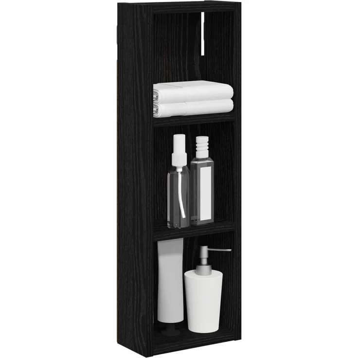 vidaXL Badezimmer-Wandschrank Schwarze Eiche 20 x 10 x 60,5 cm 889288 – Bild 3