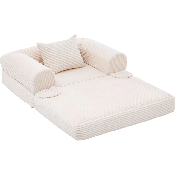 ZUBALIYA SchlafSofa mit Cordbezug, mit Schaumstoffpolsterung, ohne aufwendige Montage, für Wohnzimmer und Apartments – Bild 19