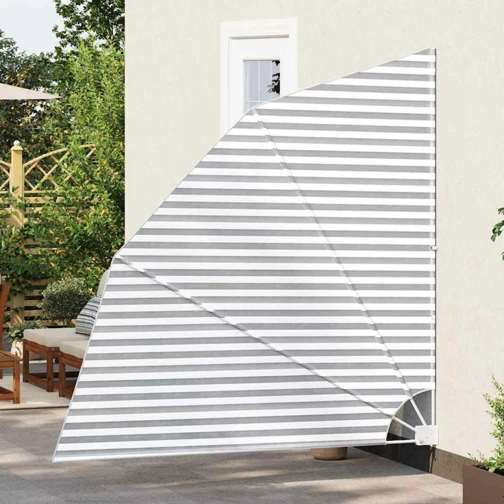 vidaXL Balkon Sichtschutz 210 x 210 cm Polyester Anthrazit und Weiß 42000940 – Bild 3