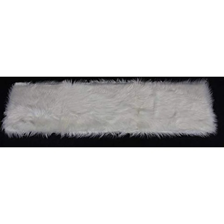 Tischläufer aus Kunstfell, creme / weiß, 30x120 cm, Tischband, Mitteldecke – Bild 5