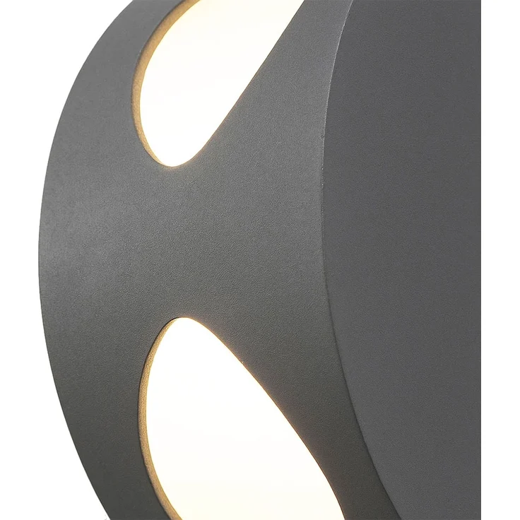 LED Außenlampe, wetterfest, 2 flammig, silber, H 19cm – Bild 6