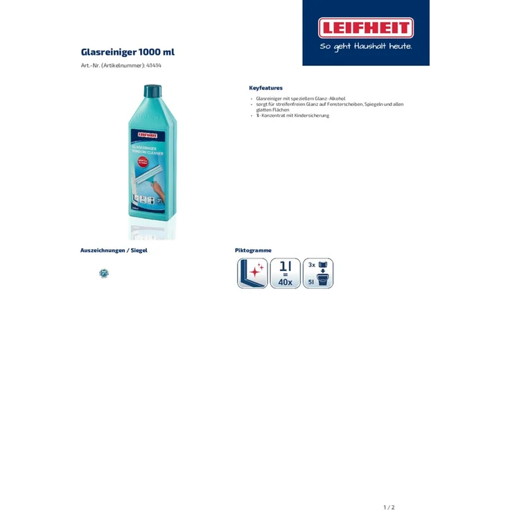 Glasreiniger 1000ml – Bild 5