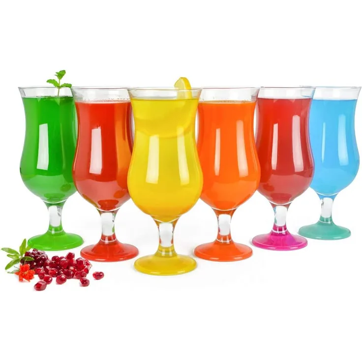 6 Stück Cocktailgläser 480ml 9 Varianten Hurricane Longdrinkgläser Bargläser