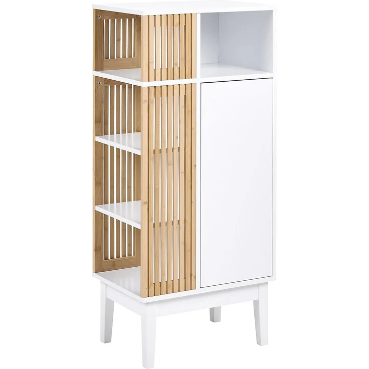 Badezimmerschrank NUBES 52 cm Hellbraun Weiß – Bild 1
