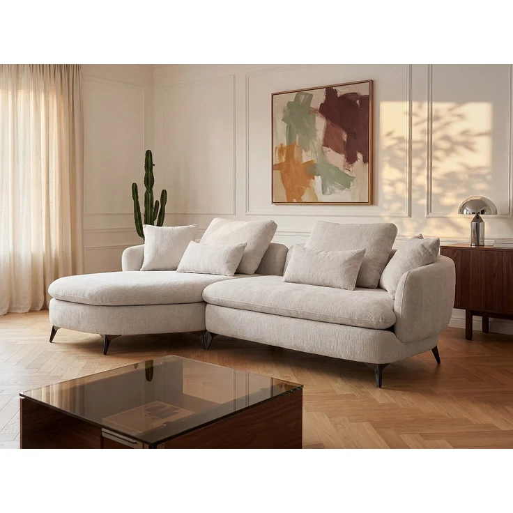 Vente-unique - PIPANI - Sofa ohne Schlafmöglichkeit - Metall - Beige - 280 x 160 x 92 cm – Bild 2
