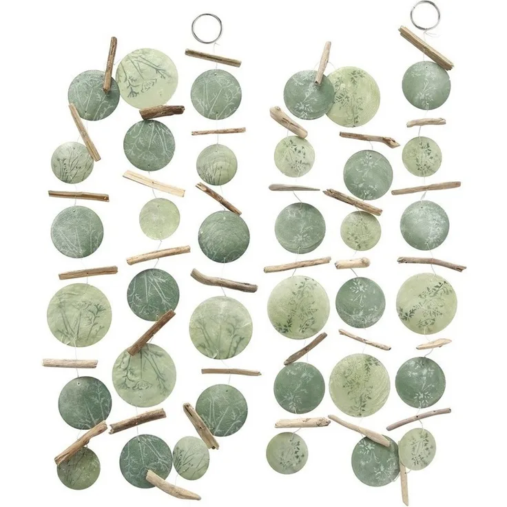 BOLTZE GRUPPE Hängedekoration Boltze Capiz Girlande Fine 2 Sort. Muschel Hänger Boho 180 cm