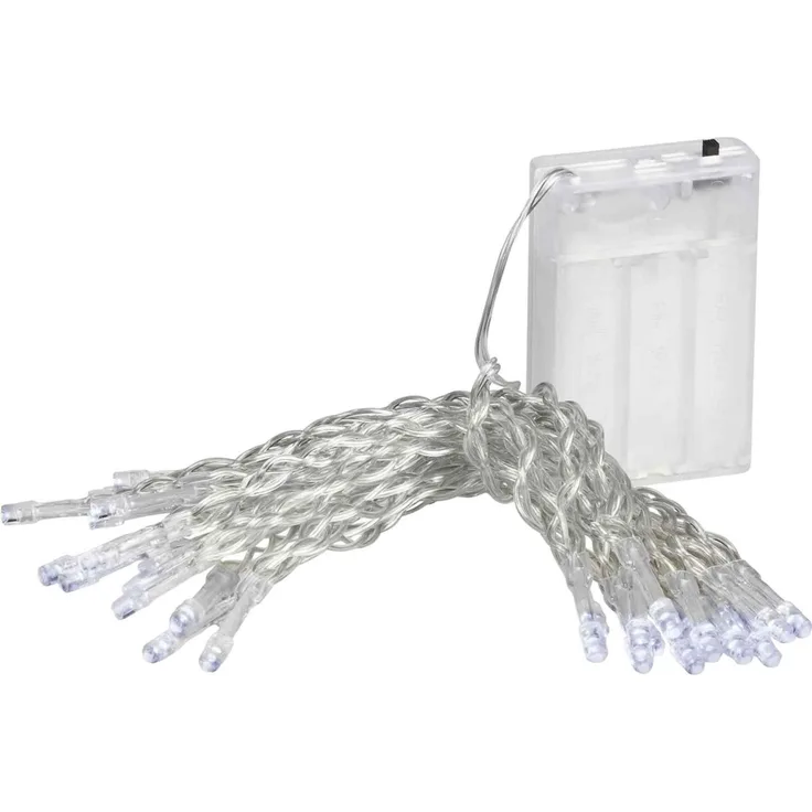 2x 30er LED Lichterkette Set Batteriekette Weihnachten Beleuchtung Deko weiß