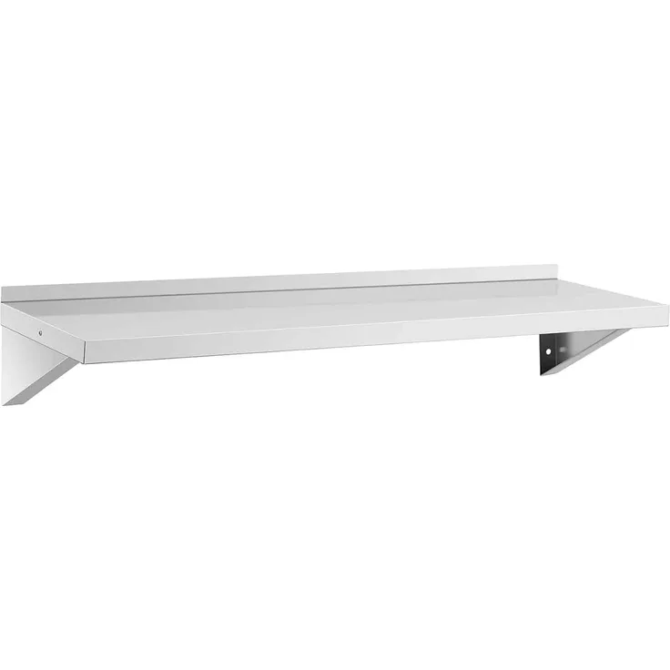 Royal Catering Hängeregal Wandbord Wandregal Küchenregal Edelstahl 120x40 cm bis 80 kg, verschiedene Größen