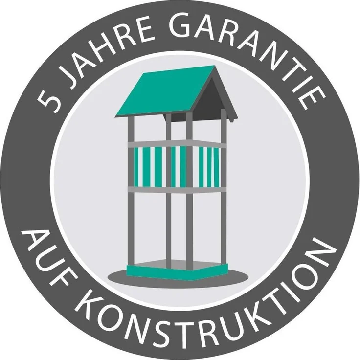 Karibu Kinderspielhaus Frieda Set Aktion2 naturbelassen mit Anbau, Doppelschaukel und Rutsche blau – Bild 13