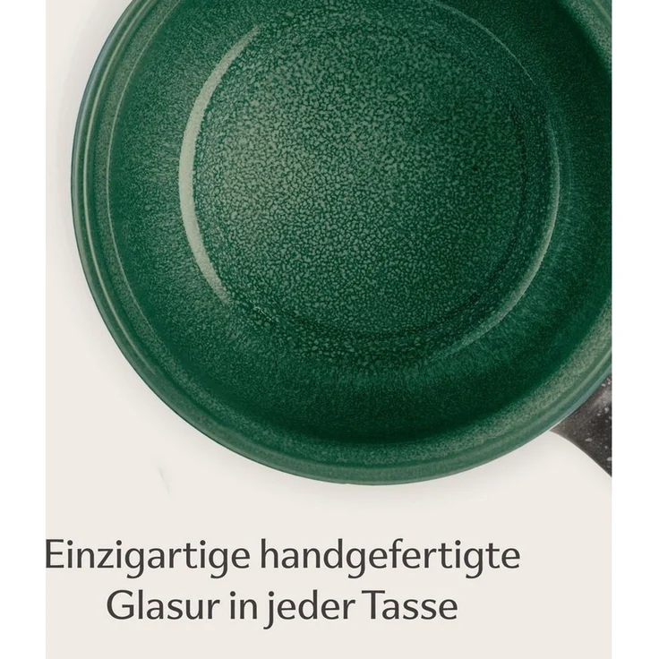 Cosumy Cappuccinotasse Kaffeetassen 4er Set aus Keramik - 350ml, 4-tlg, Keramik, Warm – Bild 2