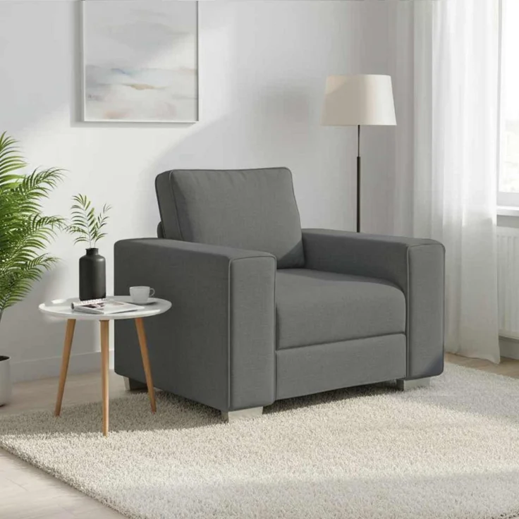 vidaXL Sofa-Sessel Dunkelgrau 100 cm Stoff 4105208 – Bild 1