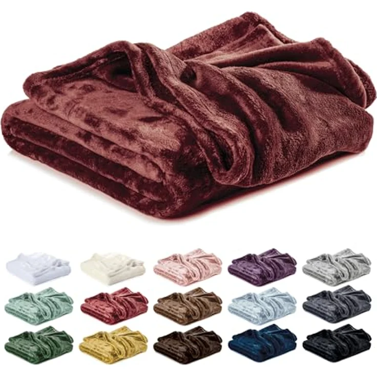 Wohndecke Kuscheldecke, Fleecedecke, Wolldecke flauschig und weich, Lavea, Sofadecke, Atmungsaktiv & Hautfreundlich, Decke – Bild 1
