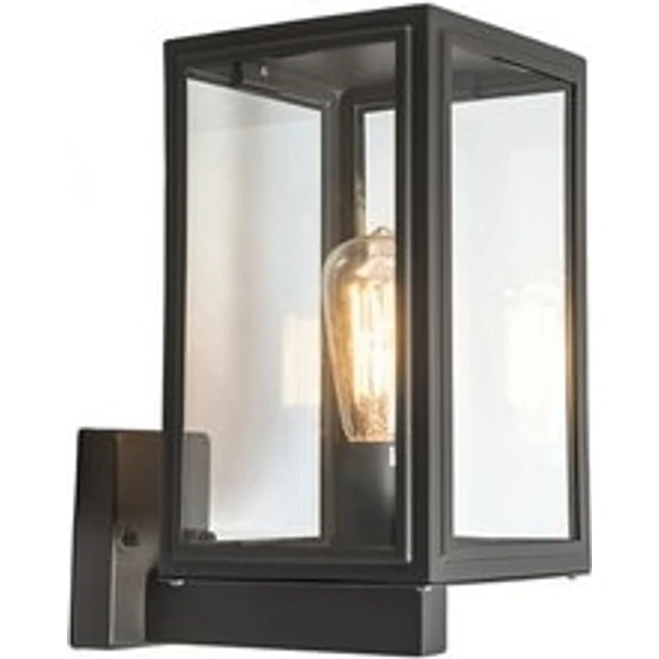 Qazqa Außen-Wandleuchte Sutton, ohne Leuchtmittel, E27, Dunkelgrau, Landhaus, Edelstahl, 1-flammig – Bild 6