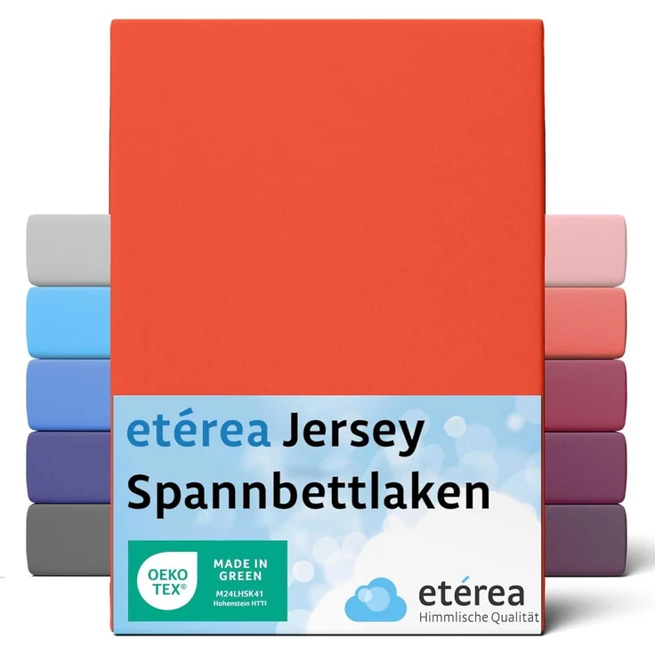 etérea Comfort Jersey Spannbettlaken Terra 90x200 cm - 100x200 cm – Bild 1