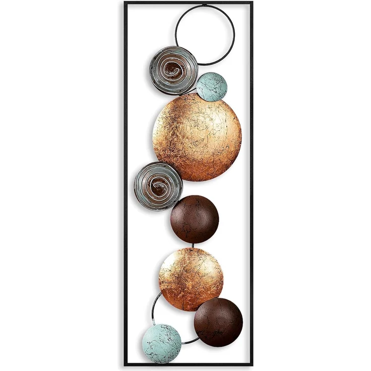 dekoratives Wandaccessoire aus Metall, 'Textured', 90 x 4 x 32, Mehrfarbig – Bild 6