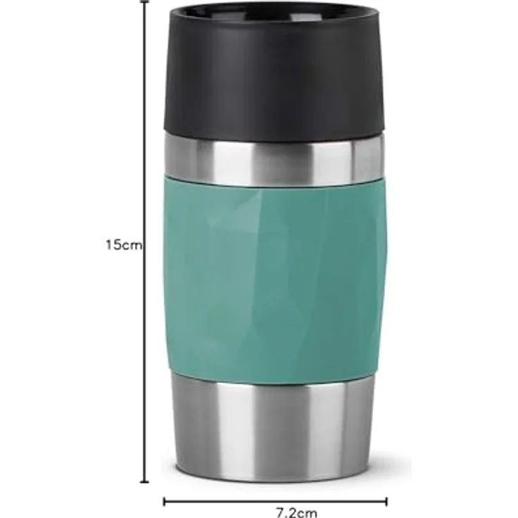 EMSA 'Travel Mug Compact' Thermobecher, Edelstahl, grün, 300 ml – Bild 17