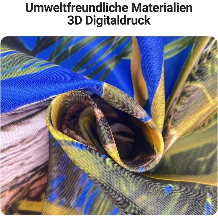 Duschvorhang Strandmuster 180x200cm Antischimmel, Wasserabweisend – Bild 3