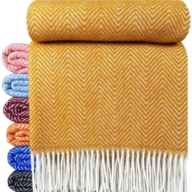 Wolldecke "Tirol-M", 100 % Wolle, 140 x 200 cm in versch. Farben, STTS – Bild 1
