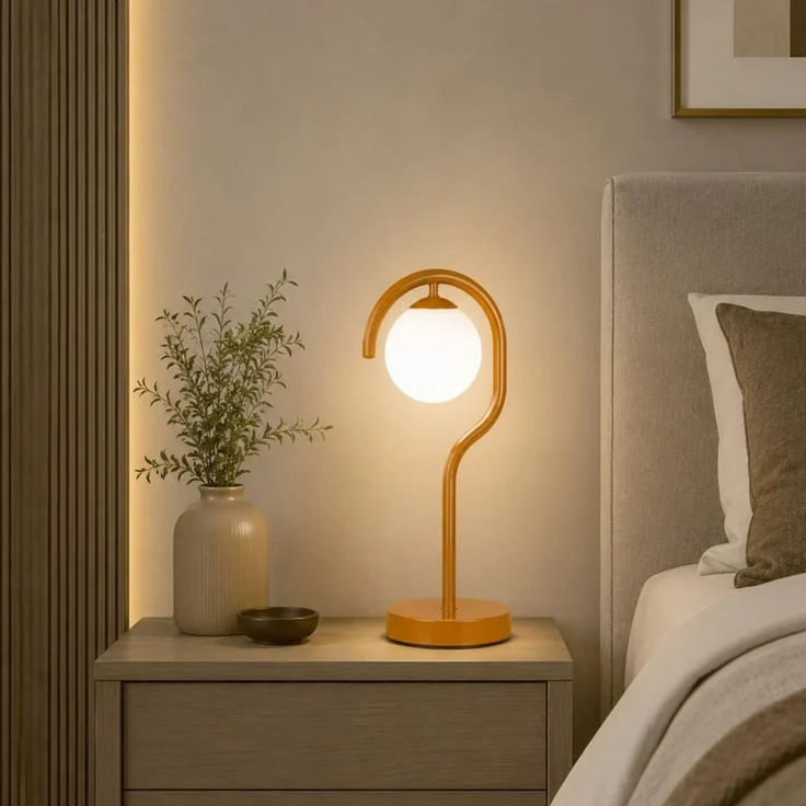 Opviq Nachttischlampe, ohne Leuchtmittel, Tischleuchte, E27, ohne Leuchtmittel, IP20 – Bild 3