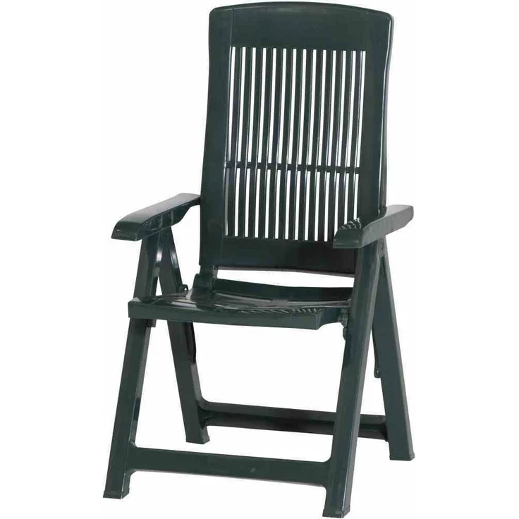 SET Tampa 4 x Klappsessel grün, 4 x Auflage grau – Bild 2
