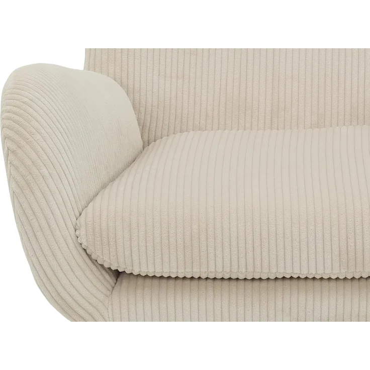 Hela Tische, Lounge-Sessel, Ohrensessel Samos, Bezug Cordstoff Beige, hoher Rücken, Trompetengestell 360° drehbar, 70 x 81 x 96 cm – Bild 8