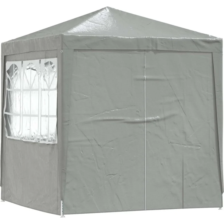 vidaXL Party-Zelt Hellgrau 200 x 200 x 240 cm PE und Stahl 42032995 – Bild 3