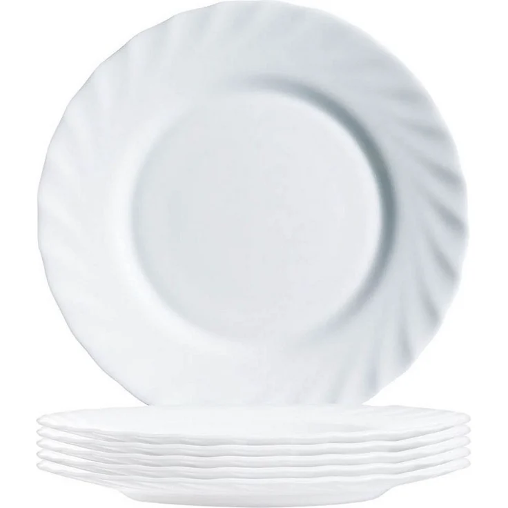 Arcoroc Frühstücksteller Arcoroc Trianon White Teller flach 19.5 cm 6er Set – Bild 1