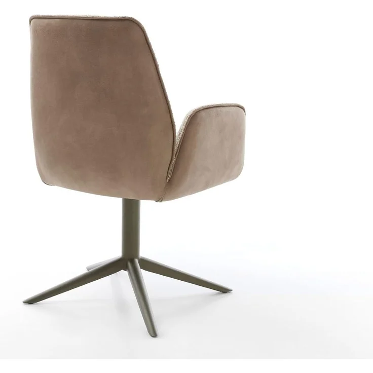 Drehstuhl Zoa-Flex Materialmix Schlamm Fußkreuz Effektfinish Titan 360° drehbar Wippfunktion Taschenfederkern – Bild 6